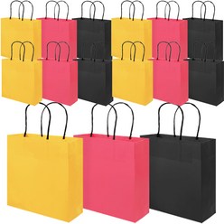 프롬앤투 컬러 쇼핑백 FP14-123 검정 5p + 노랑 5p + 핑크 5p 세트, 혼합색상