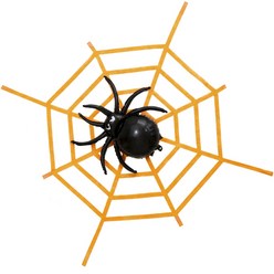피앤비유니티 할로윈 거미와거미줄, 01 오렌지, 1개