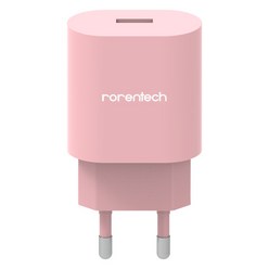 로랜텍 퀄컴 퀵차지 고속 충전기 RT86, 핑크, 1개