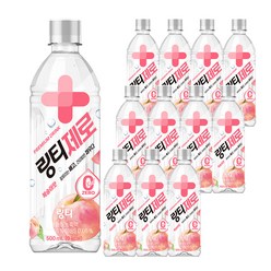 링티제로 복숭아맛, 12개, 500ml