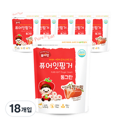 퓨어잇 핑거 동그란 자일리톨 과일링, 딸기, 40g, 18개