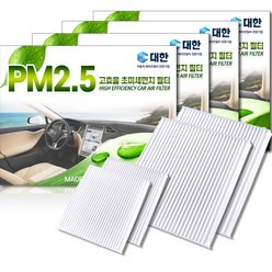 대한 PM2.5 카니발 KA4 에어컨필터 전면 2p + 후면 2p 세트, 1세트, P105(전면), P115(후면)