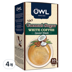 OWL 코코넛 화이트 커피, 20g, 10개입, 4개