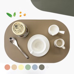 로흐야 국산 실리콘 식탁매트 소음방지 테이블 매트, 피넛 커피, 435 x 285 mm