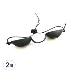 데이러빗 LED 마스크 레이저 눈보호 태닝 안경 블랙, 2개