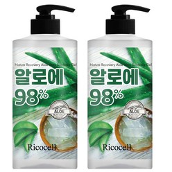 리코셀 알로에 수딩젤 대용량, 1000ml, 2개