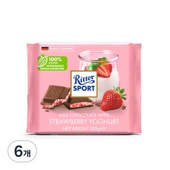 리터스포트 딸기요거트 초콜릿, 6개, 100g