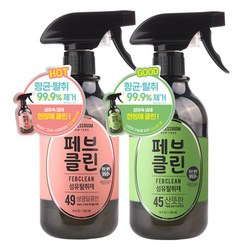 더블유드레스룸 페브클린 섬유탈취제 No.45 모닝레인+No.49 피치블러썸 500ml, 1세트