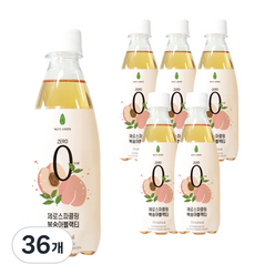 넛츠그린 제로스파클링 복숭아블랙티, 350ml, 36개