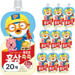 팔도 뽀로로 홍삼쏙쏙 배도라지, 20개, 100ml