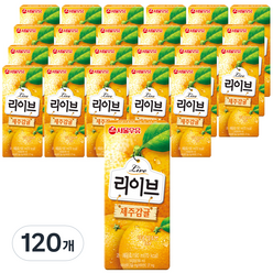 서울우유 리이브 제주감귤 주스, 190ml, 120개