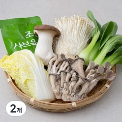 전골용 채소와 버섯(전골용 육수 소스 증정), 470g, 2개