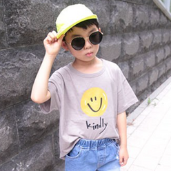 소년마켓 아동용 친절한 스마일 반팔 티셔츠