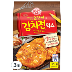 오뚜기 초간편 김치전 믹스, 320g, 3개