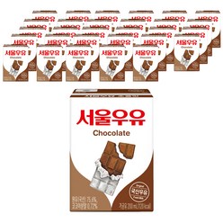 서울우유 멸균 초콜릿 우유, 200ml, 48개