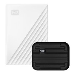 WD My Passport 휴대용 외장하드 + 파우치, 4TB, 화이트