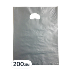 팩스타 펀칭 비닐 포장봉투 가로 30cm x 세로 40cm, 회색, 200개입