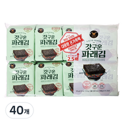 만전김 갓구운 파래김 대용량 온가족팩, 12.5g, 40개