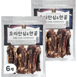 네츄럴이엑스 강아지 오리안심 & 연골 간식, 혼합맛(오리안심/연골), 100g, 6개