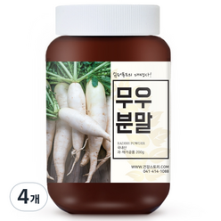 건강스토리 국내산 무우 분말, 200g, 4개