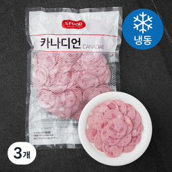 에쓰푸드 카나디언 소시지 (냉동), 1000g, 3개