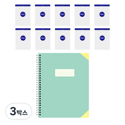 더블에이 노트패드 룰드 10p + 좌철 심플 노트 세트, 랜덤발송(좌철 심플노트), 3박스