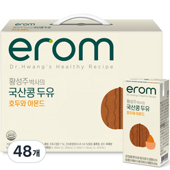 이롬 황성주 박사의 국산콩 두유 호두와 아몬드, 190ml, 48개