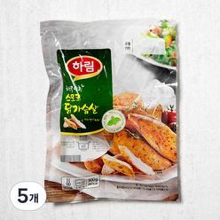 하림 허브 스모크 닭가슴살, 300g, 5개