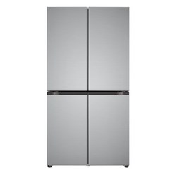 LG전자 오브제컬렉션 양문형 4도어 냉장고 메탈 디오스 베이직 방문설치, 프라임실버, T873P012