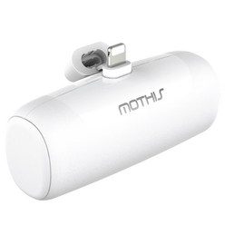 모디스 미니 무선 일체형 보조배터리 5000mAh, MOTHIS-M50008P(8핀), 화이트