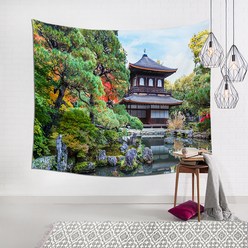 알럽홈 일본 벚꽃 풍경 태피스트리 포스터, TYPE15
