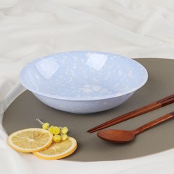 레트로 분식그릇 떡볶이 팝 짜장 그릇, BLUE, 4개