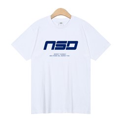 NSD 남여공용 17수 리스펙트 타이핑 빅로고 반팔 티셔츠