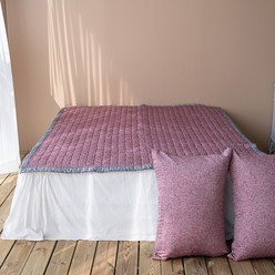 규아르 마이크로화이바 침대 패드 핑크 퀸(150 x 200 cm)