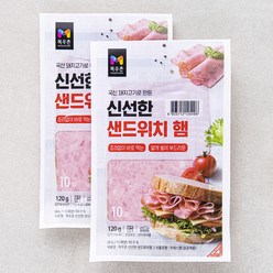 목우촌 신선한 샌드위치 햄, 120g, 2개