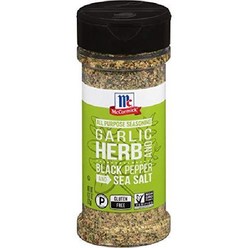 McCormick 맥코믹 매코믹 갈릭 허브 블랙페퍼 씨솔트 올 퍼포스 시즈닝 4.37oz Garlic Herb and Black Pepper and Sea Salt, 123g (1팩)