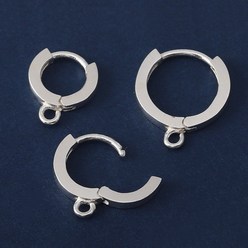 쥬골드 925 순은 은귀걸이 고리형 원터치링 실버 부자재 DIY 은부자재 귀걸이 만들기 재료
