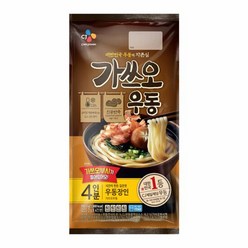 CJ 가쓰오우동 4인분 가족간식 일본면요리 밀키트 간편요리 한끼식사 933.2g, 1세트