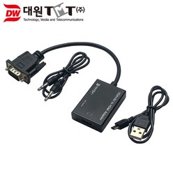 대원TMT DW-SMT07 VGA to HDMI 컨버터 음성 지원 영상 변환 젠더 변환젠더/기타-기타 변환젠더, 상세내용표시