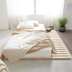 북유럽 소나무100% 침대 받침대 프레임 매트리스 깔판 저상형, 퀸Q 149x199x3cm