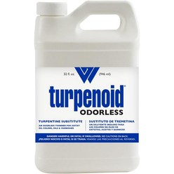 1 Quart (Pack of 1) Weber Odorless Turpenoid Artist Paint Thinner and Cleaner 946ml (32 Fl Oz) Bottle 1 Each null, White