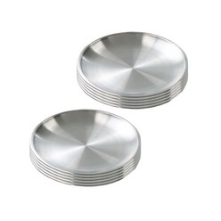 [리본제이]국내제작 업소용 스텐 원형 접시 10P, 스텐접시 1호(15.8cm) x 10P, 10개