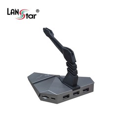 LANstar LED 마우스 번지대 USB2.0X3포트 허브 LS-MBG