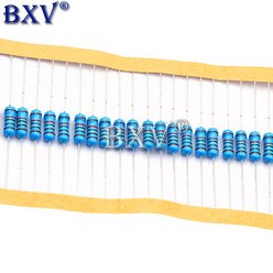 저항기 가변저항 전자 필름20PCS 1W 금속 필름 저항 1 BXV 1R 1M 2R 47R 330R 1K 4.7K 22K 2 옴, 115 820K