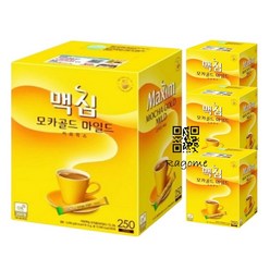 맥심 모카골드 마일드 커피믹스, 4개, 250개입, 11.8g