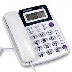 (화이트)빅버튼 TK-500 집 회사 가게 객실 유선전화기, 업그레이드 GQ-300(화이트)