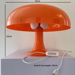세타고 버섯 조명 오렌지 화이트 머리 테이블 램프 국제 디자이너 침실 침대 옆 분위기 장식 와이어 제어 야간, 1.Orange USB PLUG