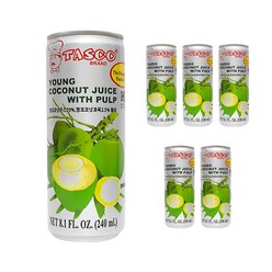 타스코 YOUNG COCONUT JUICE WITH PULP, 240ml, 6개