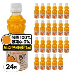 제주엔 한라봉 100% 착즙 감귤주스, 24개, 330ml