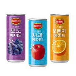 롯데 델몬트 스퀴즈 사과 오렌지 포도 240ml 3종 30캔, 1세트, 단일옵션